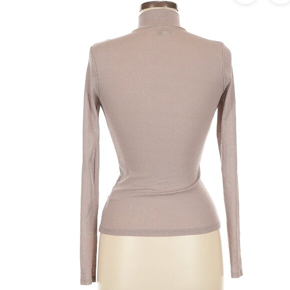 NWOT TopShop Sheer Mesh Turtleneck Top - Picture 4 of 8